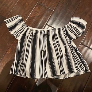 Striped Off the Shoulder Top